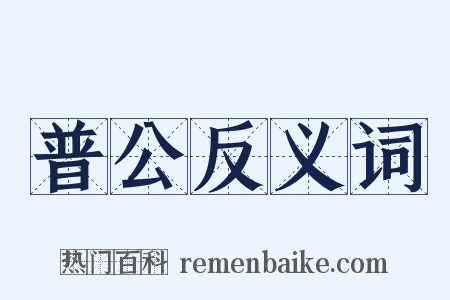 普公反义词是什么意思的图片